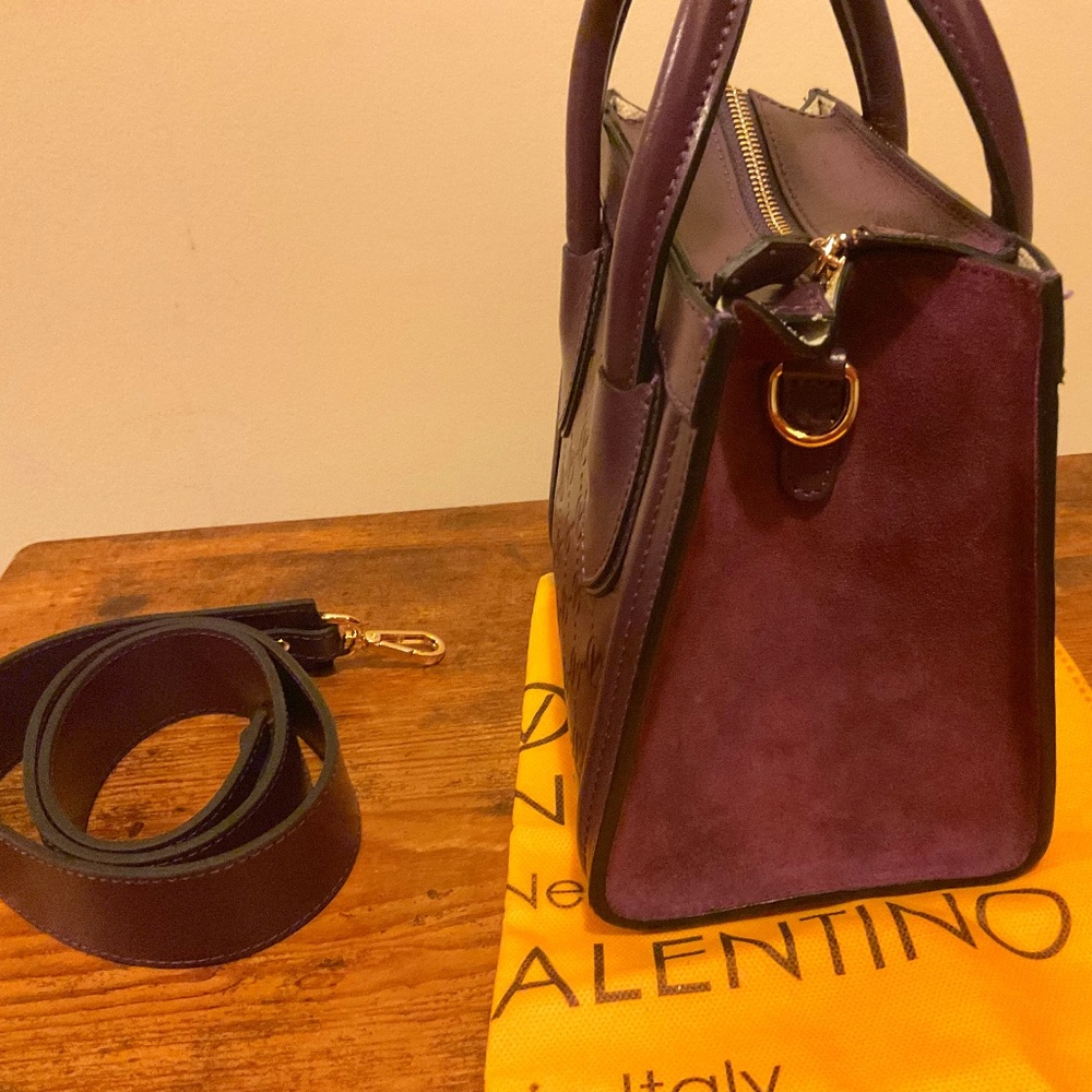Eno, leather and suede tote bag